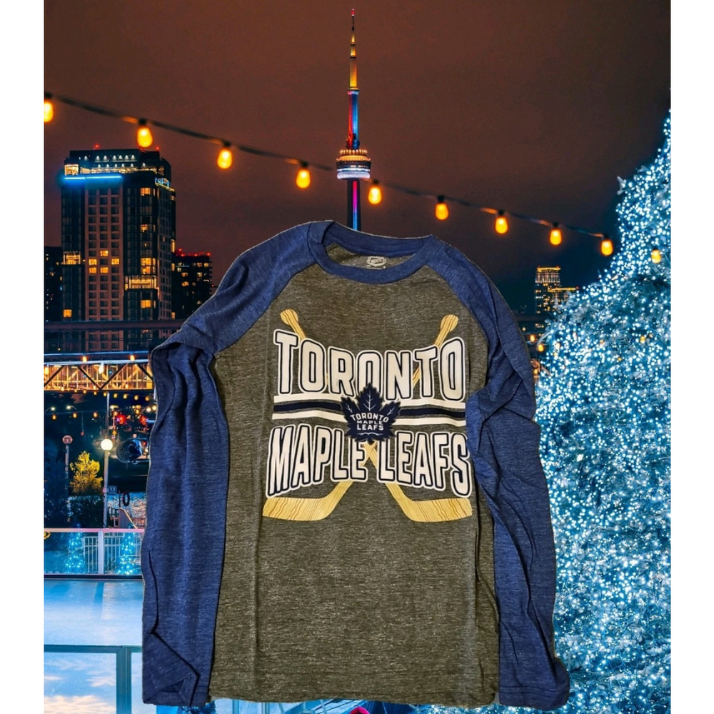 Toronto Maple Leafs Long Sleeve Shirt NHL Apparel Youth Size Medium 10/12 NWT